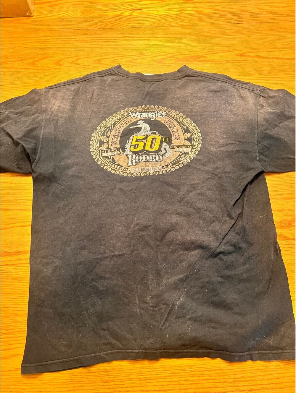 Anvil Wrangler 50th Rodeo Black Graphic T-Shirt 2XL